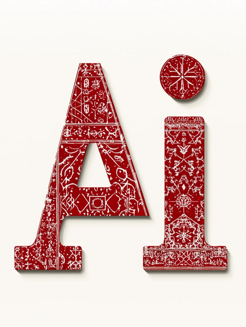 Буквы Ai в стиле ковра.